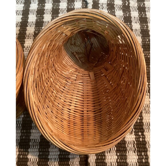 Cute Natural Color Kitty Cat Kitten Woven Basket Removable Lid Red Button Eyes - Picture 9 of 14